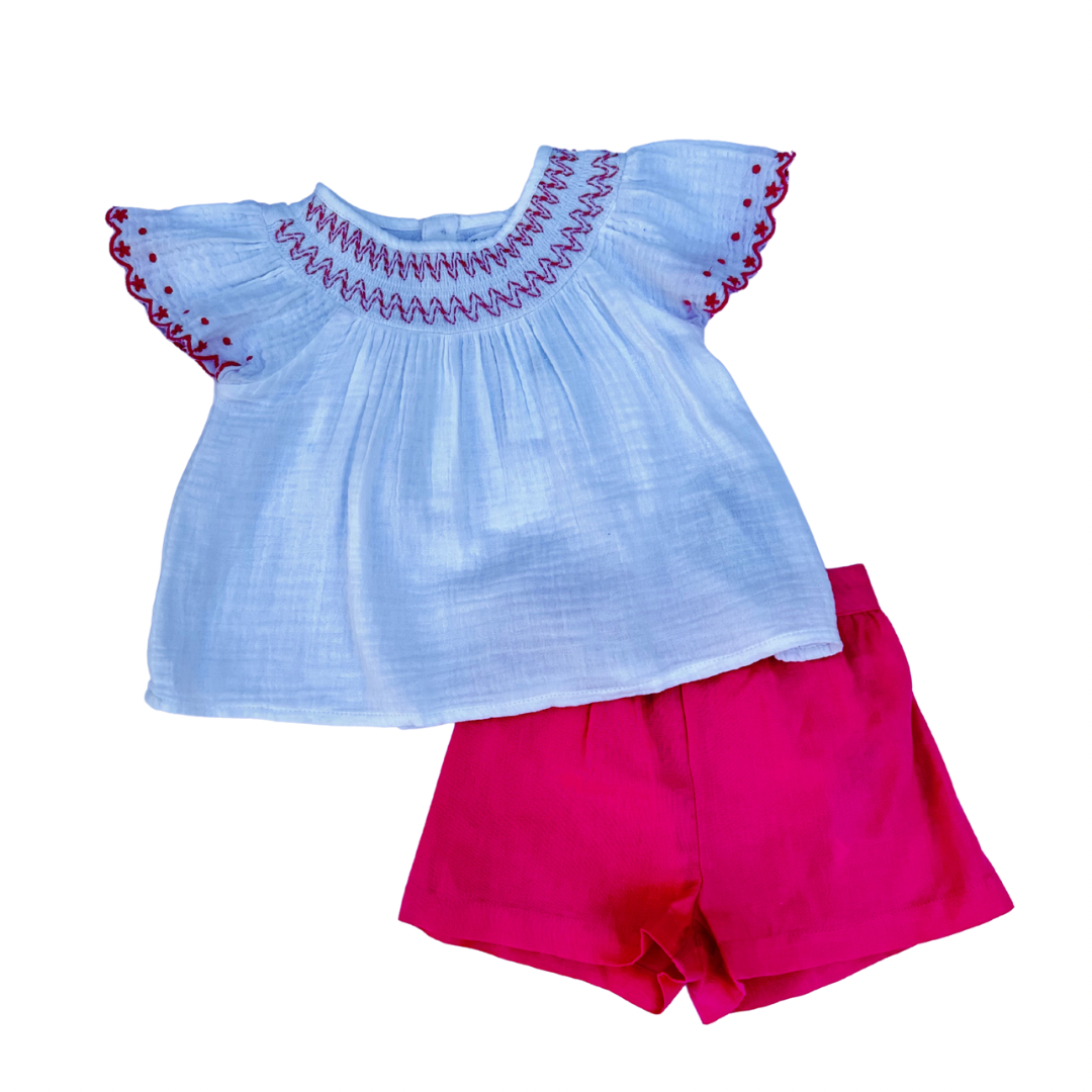 set rosa y blanco primark