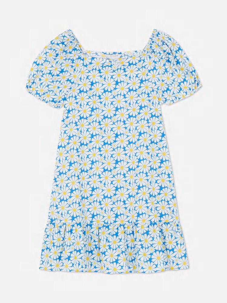 Vestido Floreado Azul