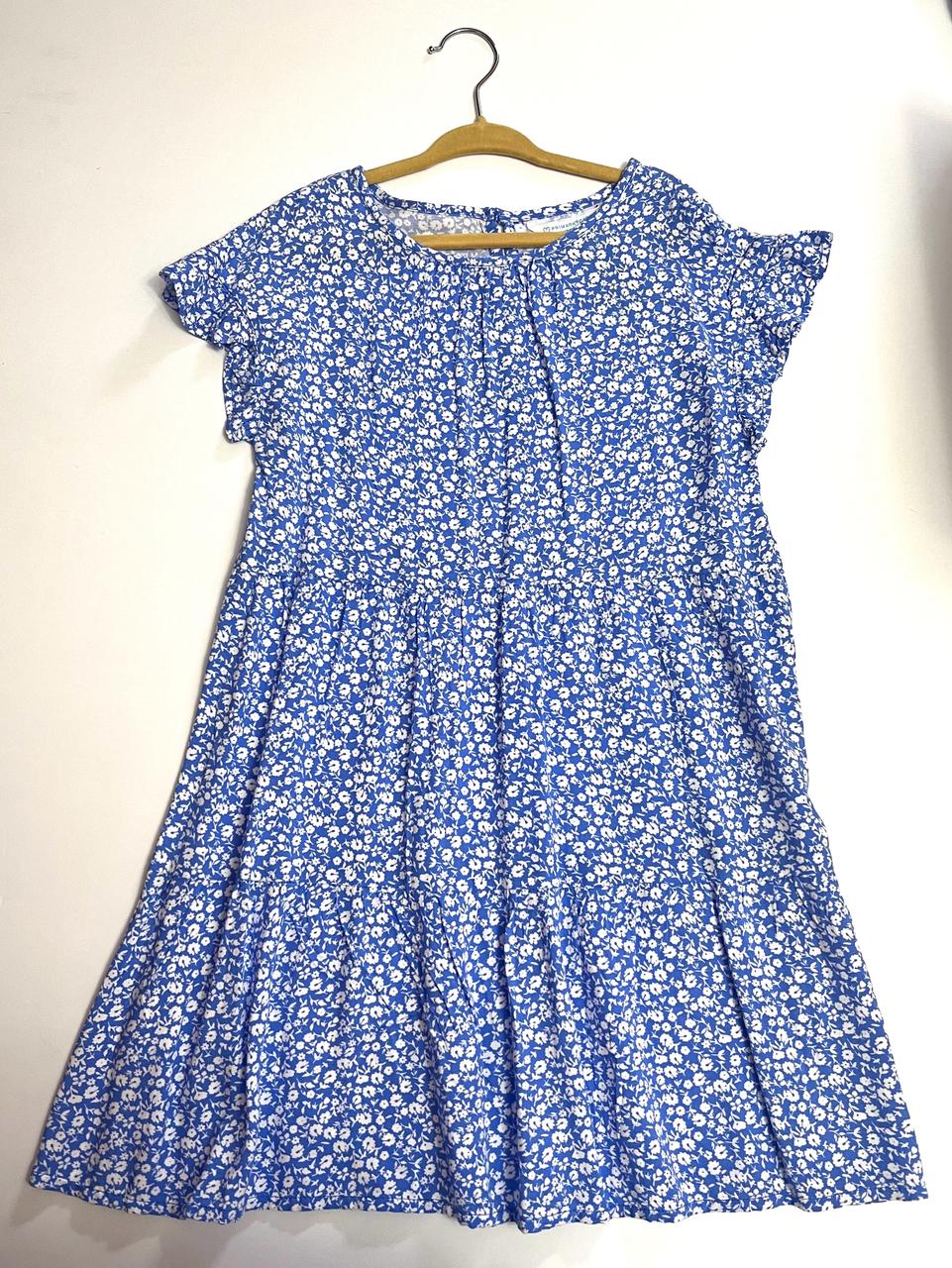 Vestido Floreado Azul