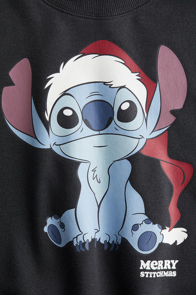 SUETER NAVIDEÑO STITCH NEGRO