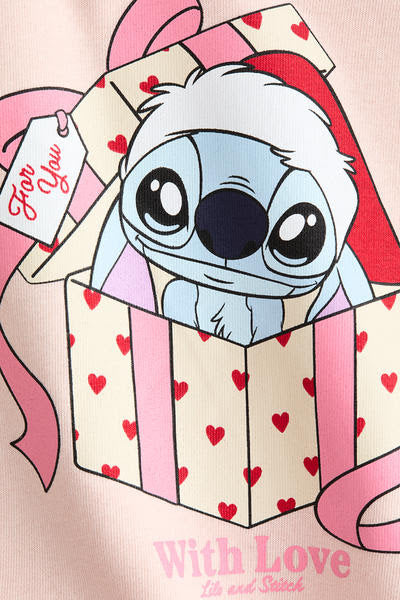 SUETER NAVIDEÑO STITCH ROSADO