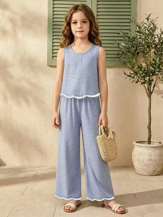 CONJUNTO AZUL CUADRICULADO