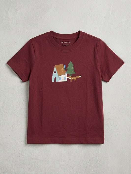CAMISETA VINO ESTAMPADA casita y zorro primark