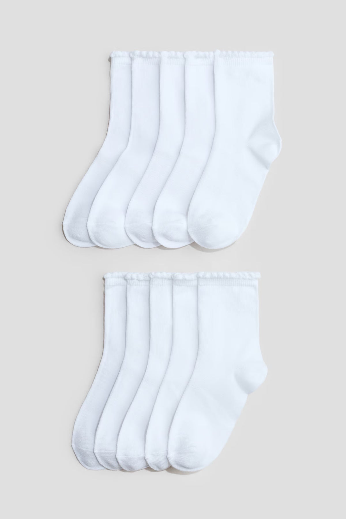 PAQUETE DE 10 CALCETINES BLANCOS H&M NIÑA