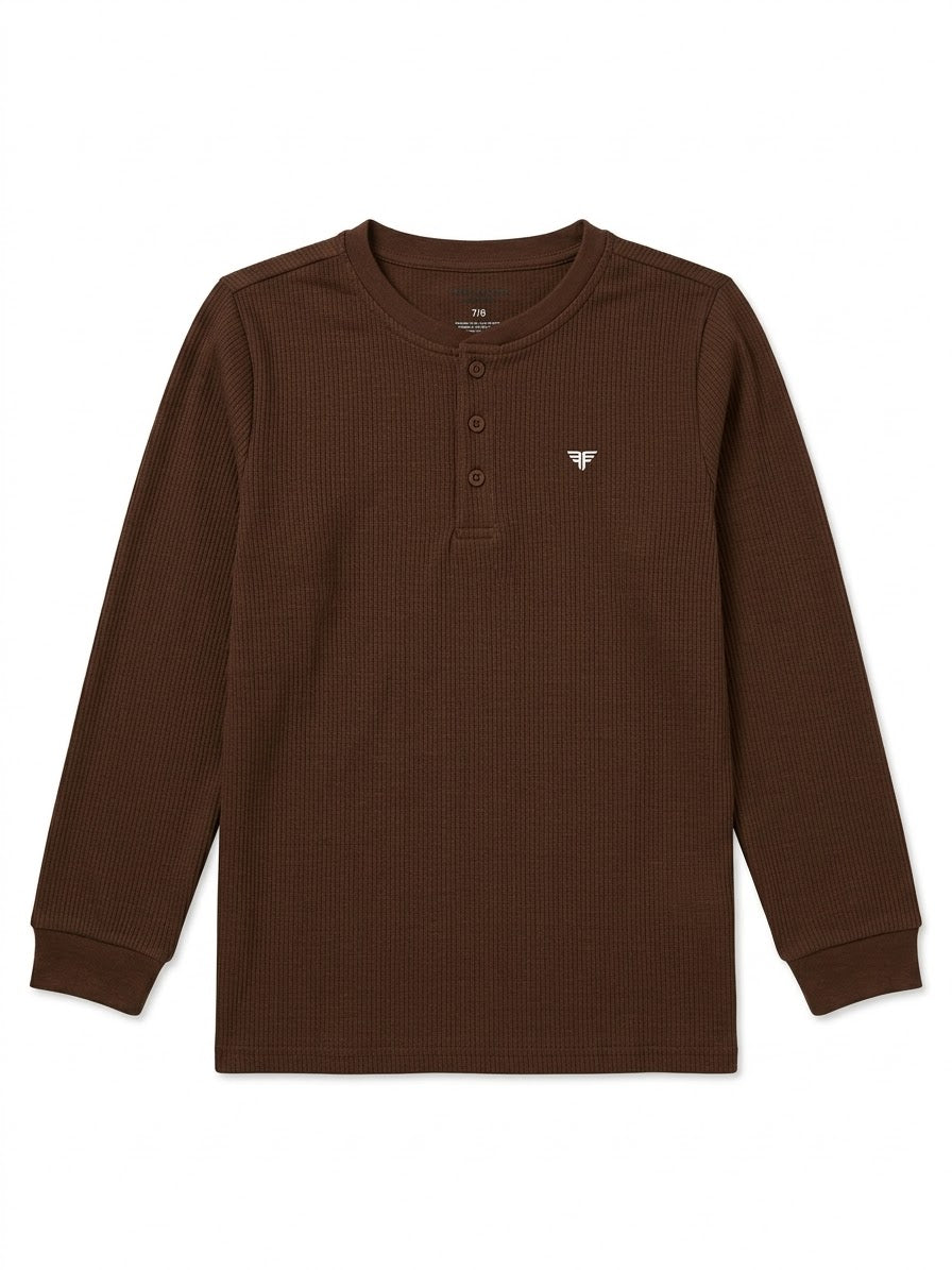 CAMISA MANGA LARGA CAFÉ TAHARI