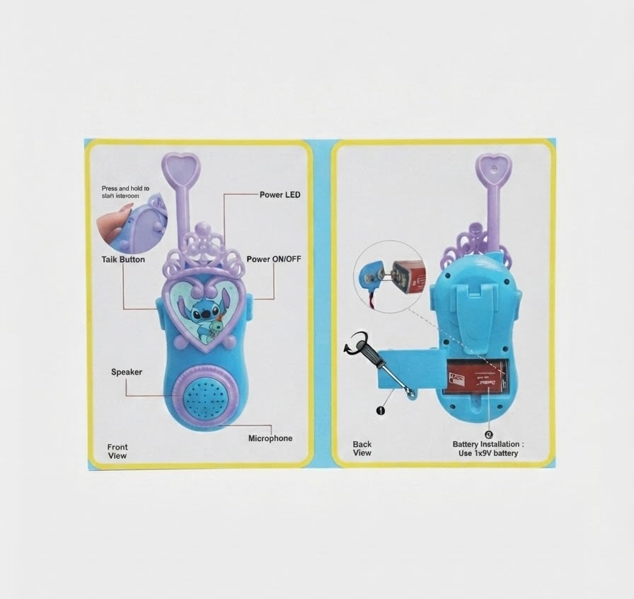 JUGUETE WALKIE TALKIES STITCH