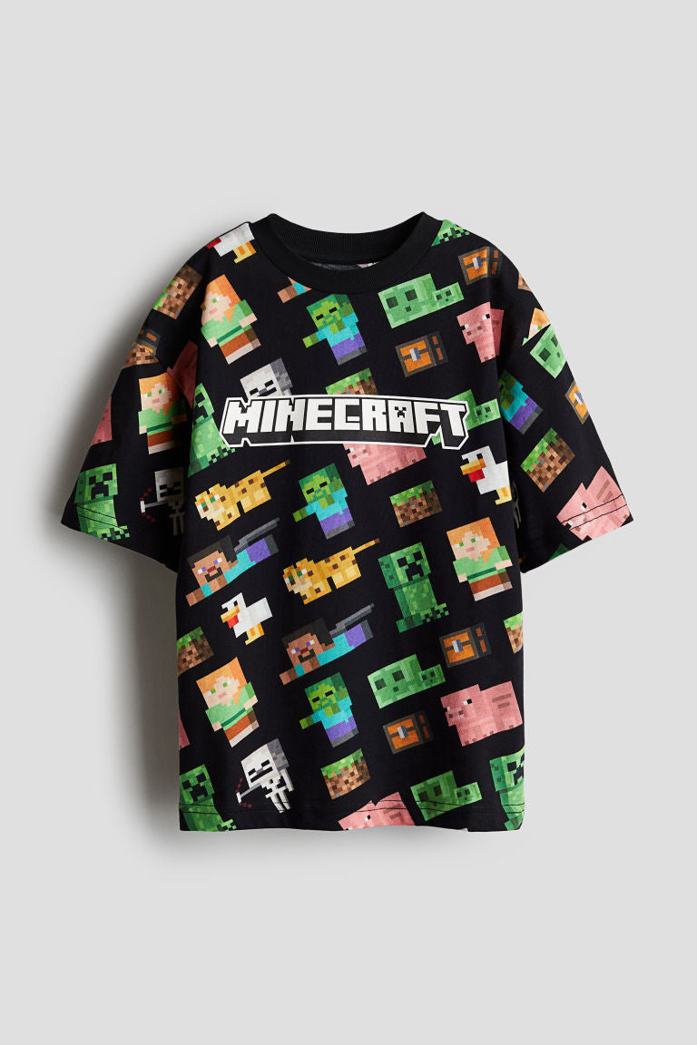 Camiseta Minecraft negra