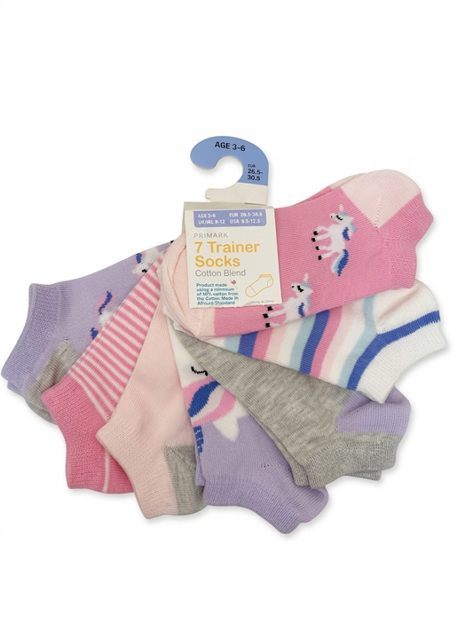 PAQUETE DE 7 PARES DE CALCETINES UNICORNIO
