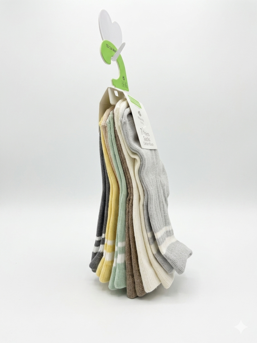 PAQUETE DE 7 PARES DE CALCETINES