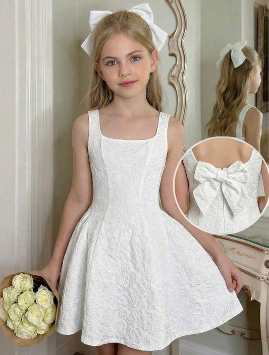 VESTIDO BLANCO MANGA CORTA ESTAMPADO