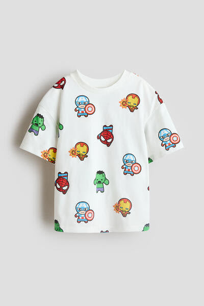 CAMISETA BLANCA MARVEL H&M