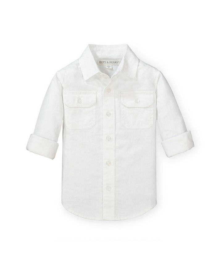 Camisa de Botones Blanca de Lino