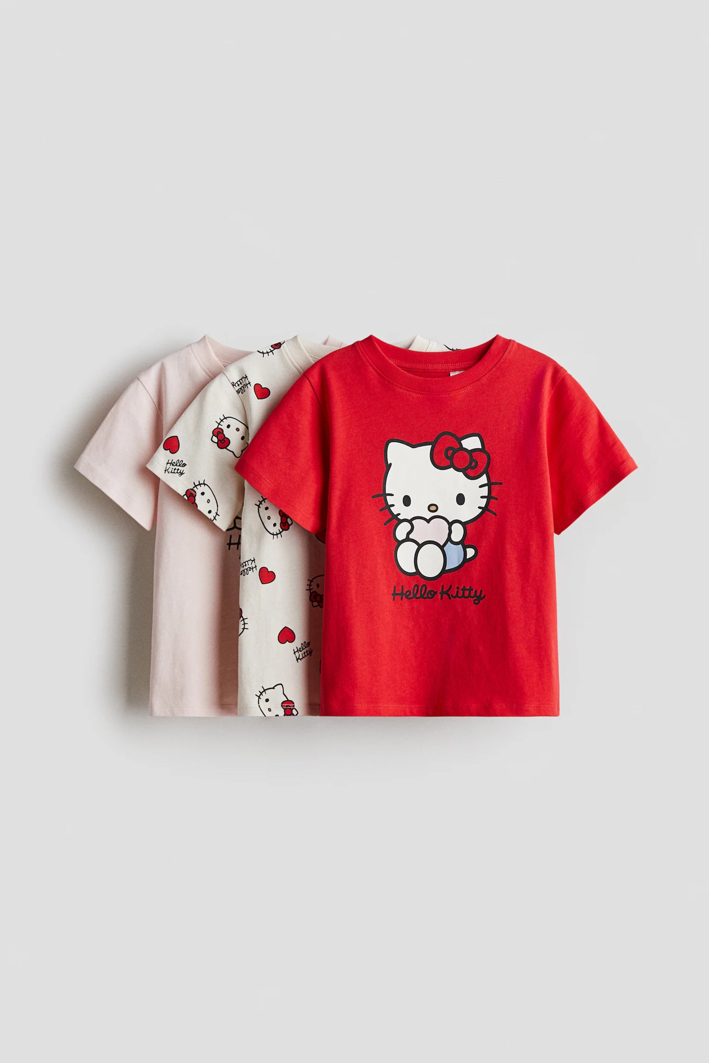 CAMISETAS HELLO KITTY ROSA, ROJO Y BEIGE