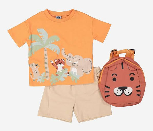 SET 3 PIEZAS CON MOCHILA TIGRE