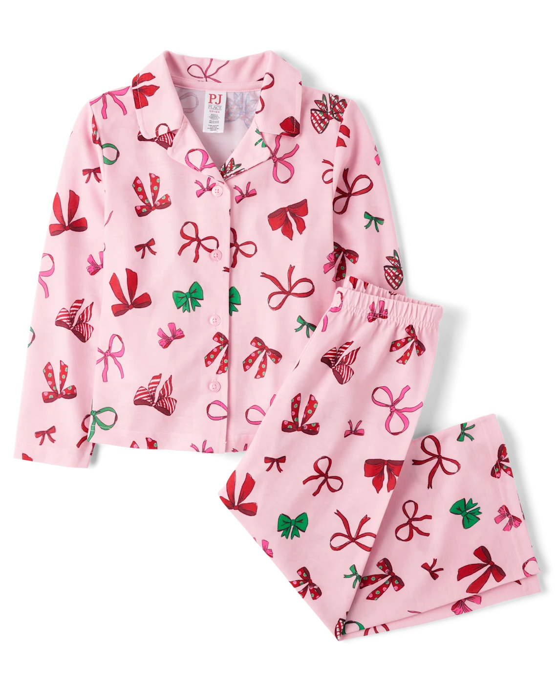 PIJAMA NAVIDAD CHILDRENS PLACE ROSADA