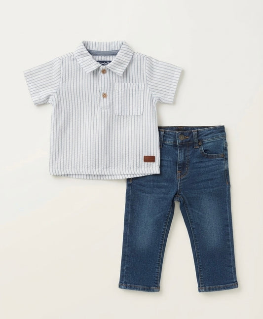 SET JEAN Y CAMISA RAYADA
