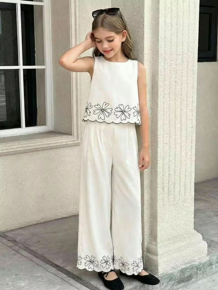 CONJUNTO BEIGE FLOREAL