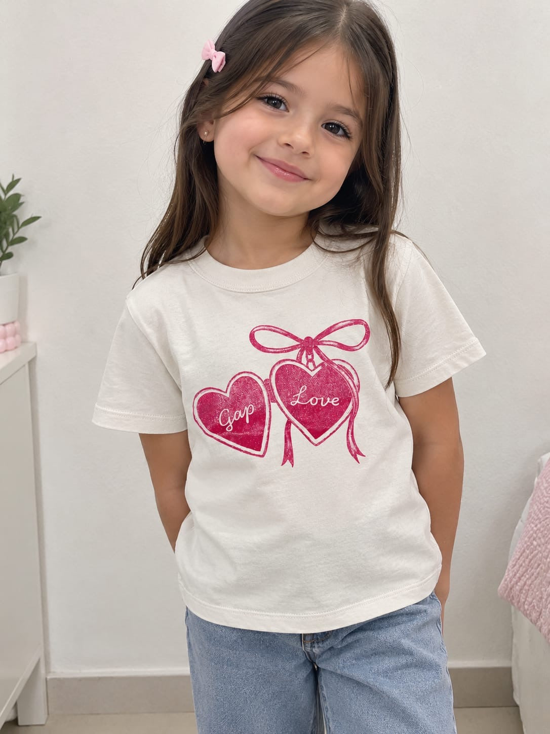 CAMISETA CORAZONES gap love