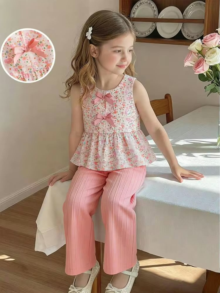 CONJUNTO ROSA FLOREADO
