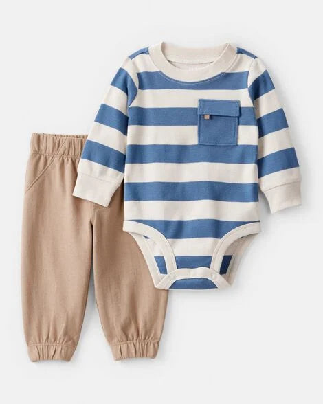 Set Mameluco Rayado y Jogger