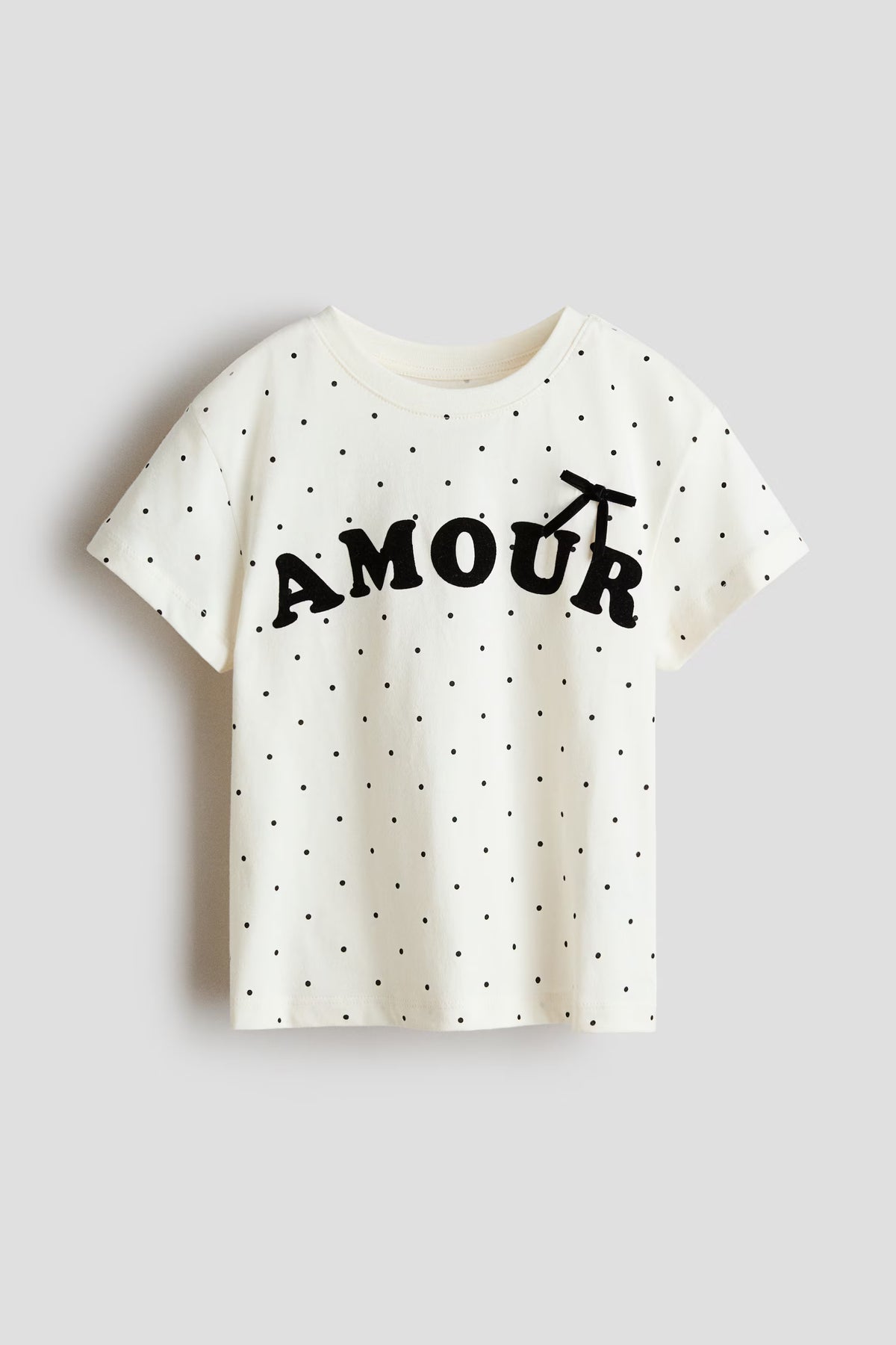CAMISETA POLKA DOTS BLANCO Y NEGRO AMOUR