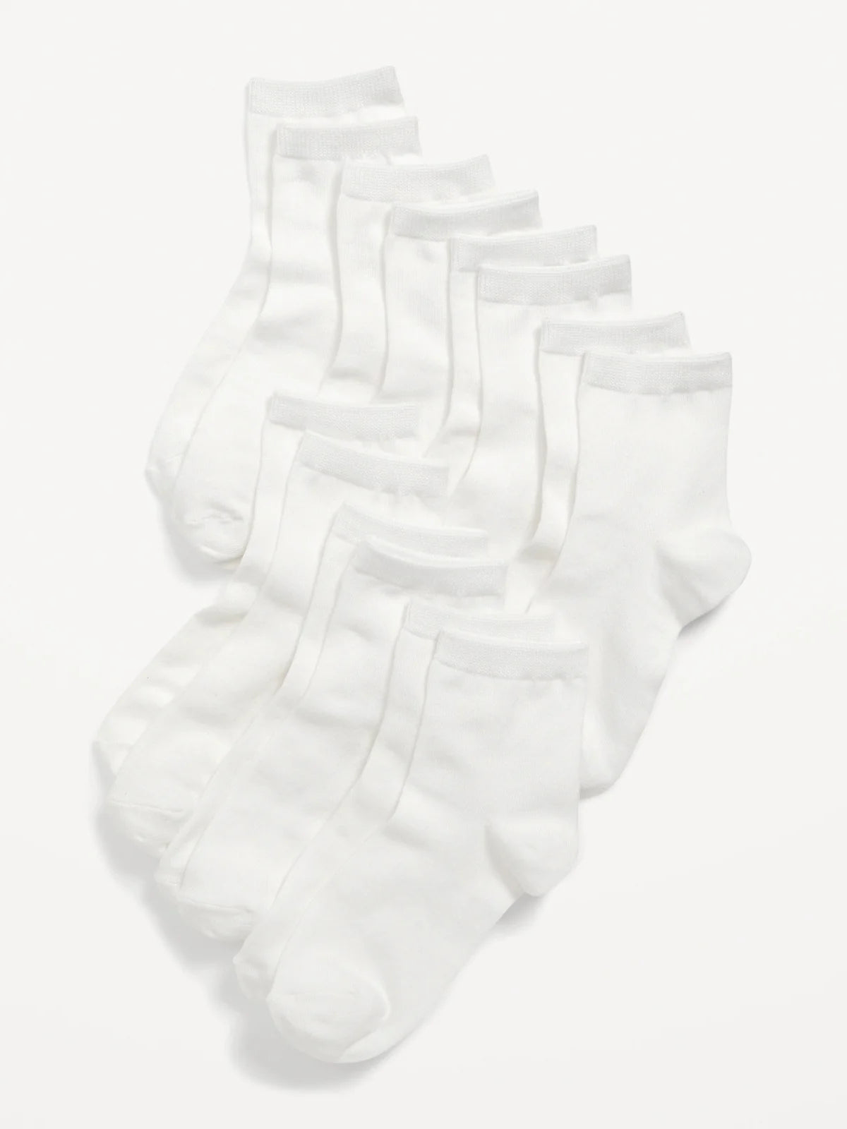 Paquete de 7 Calcetines Blancos Altos