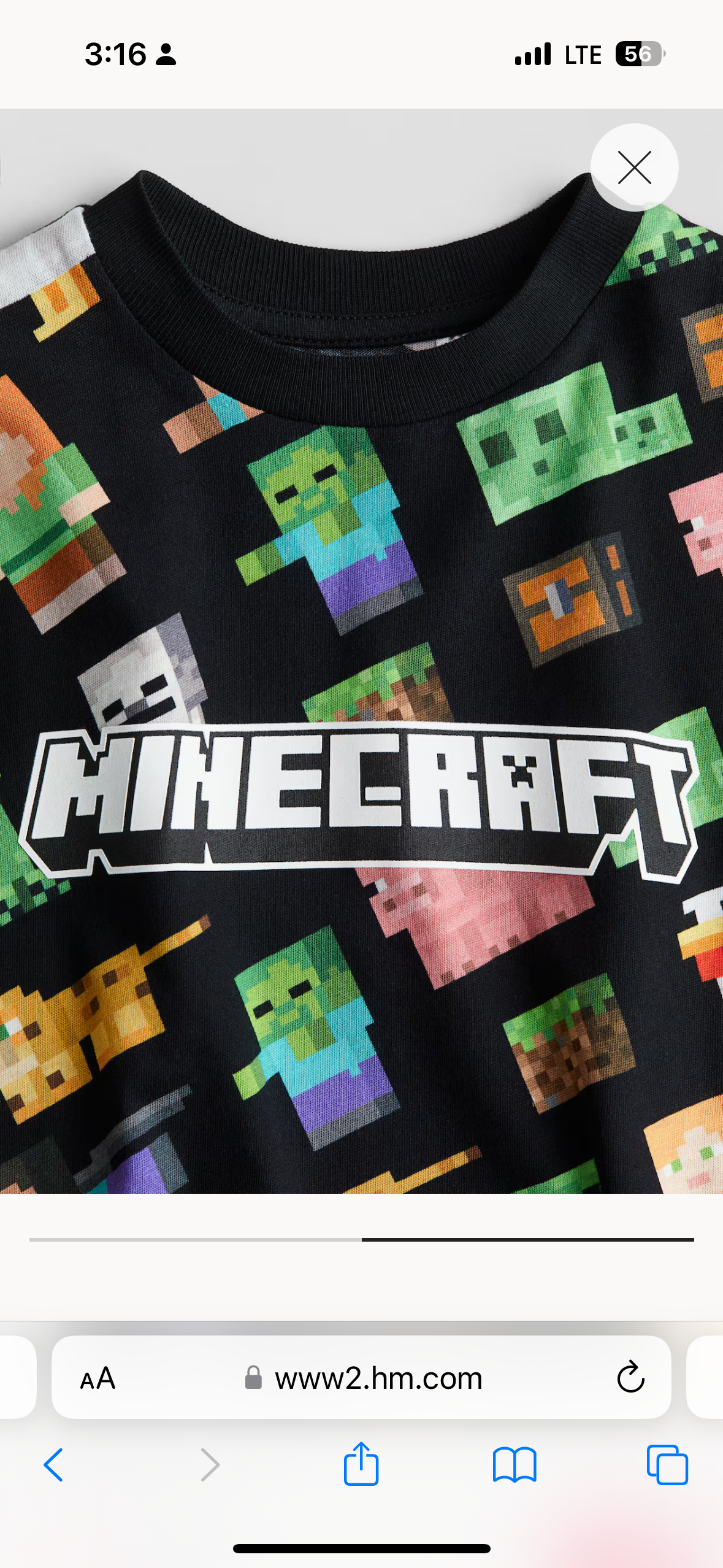 Camiseta Minecraft negra