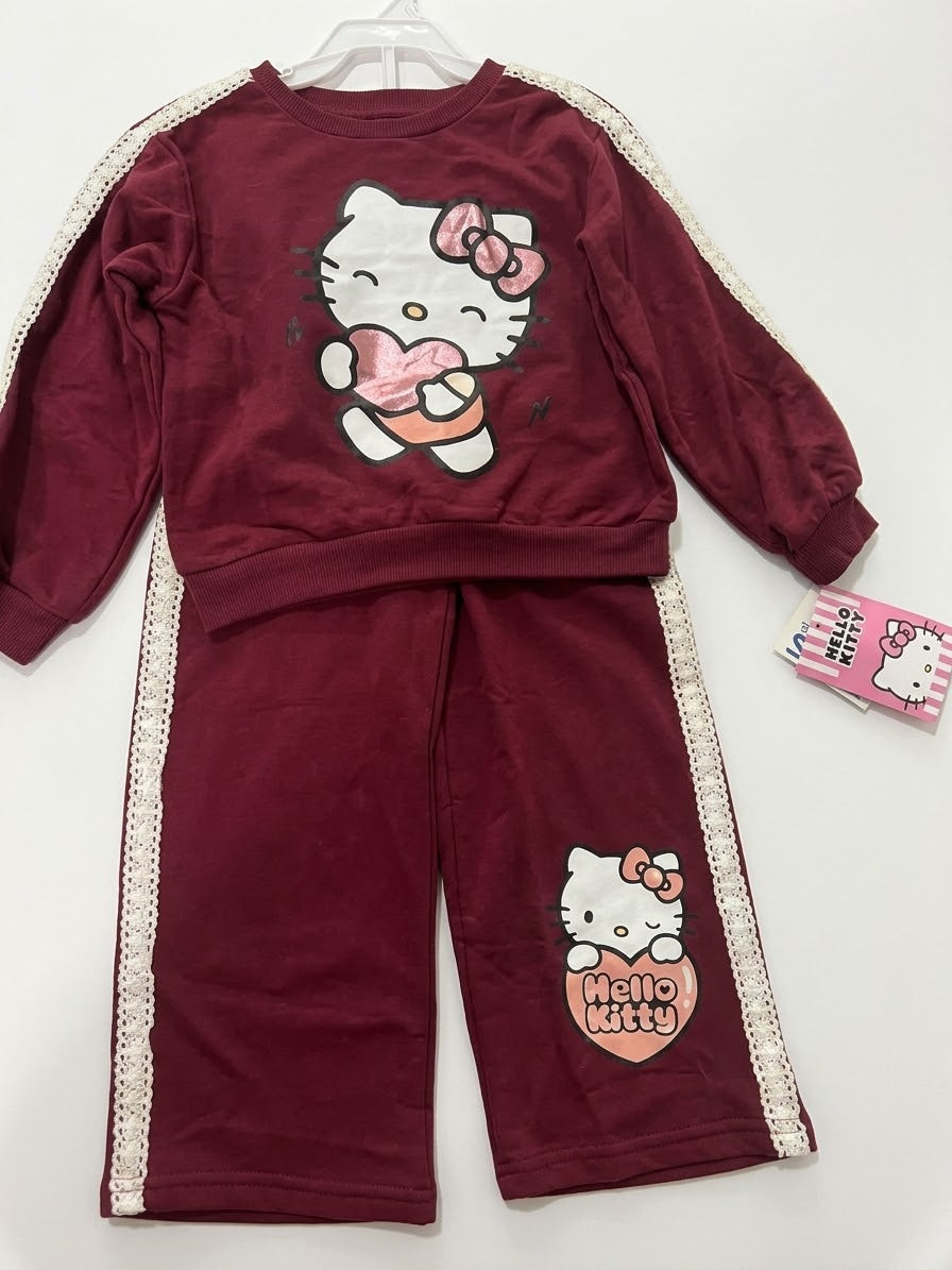 CONJUNTO HELLO KITTY rojo vino