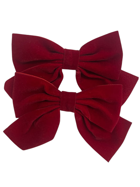 Ganchos Rojo Vino Terciopelo