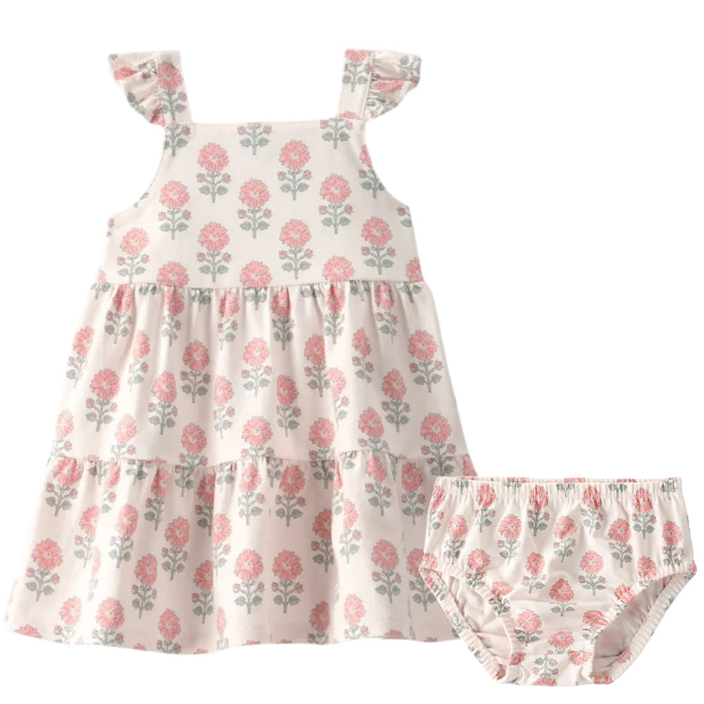 SET VESTIDO FLOREADO Y PANTIE