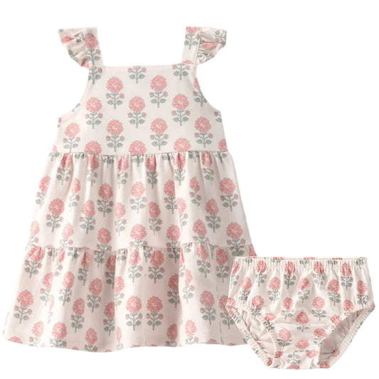 SET VESTIDO FLOREADO Y PANTIE