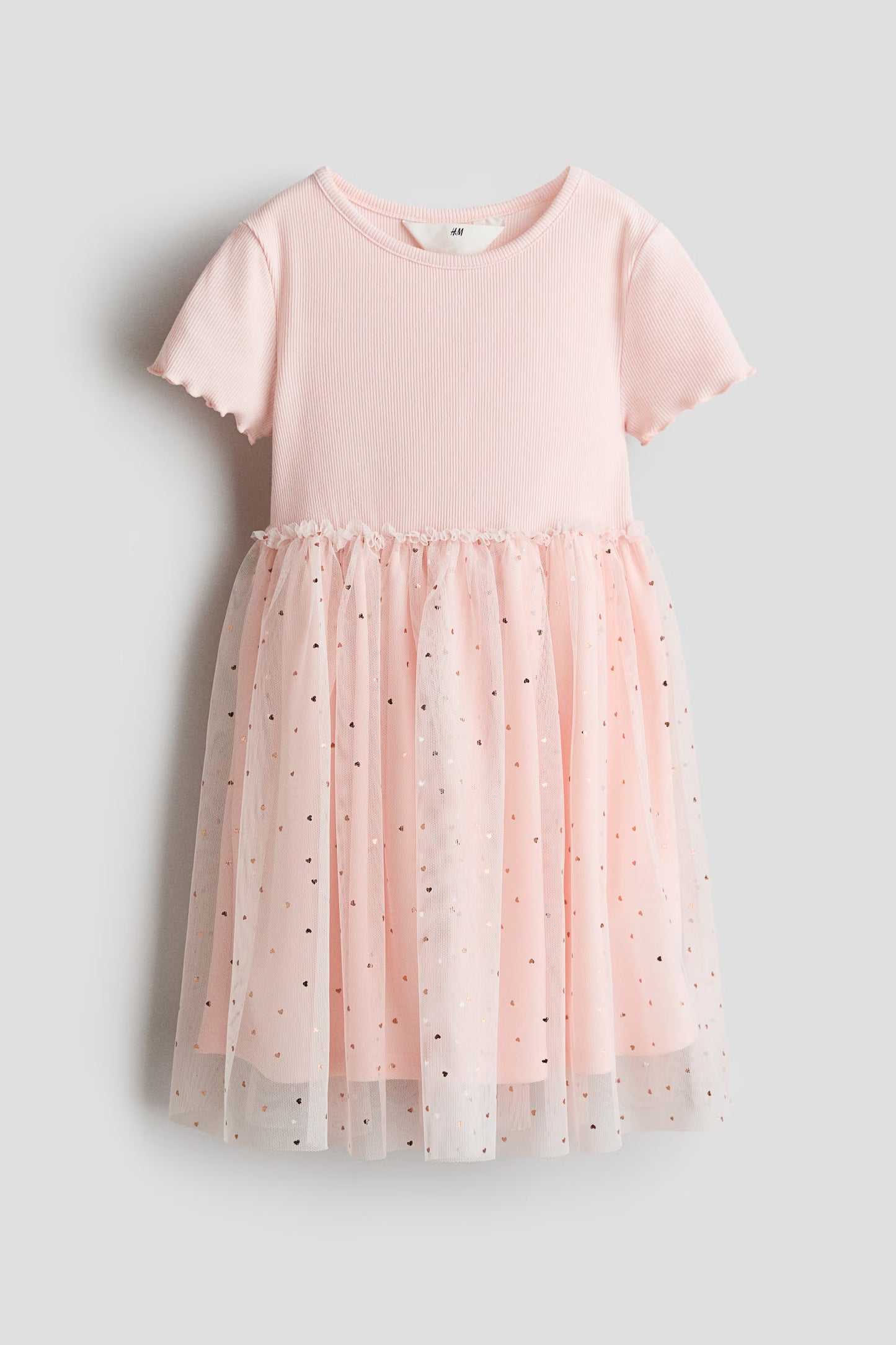 VESTIDO ROSA SUAVE CON TUL HM