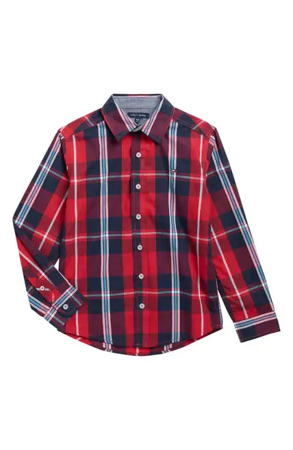 CAMISA CUADRICULADA TOMMY HILFIGER ROJA
