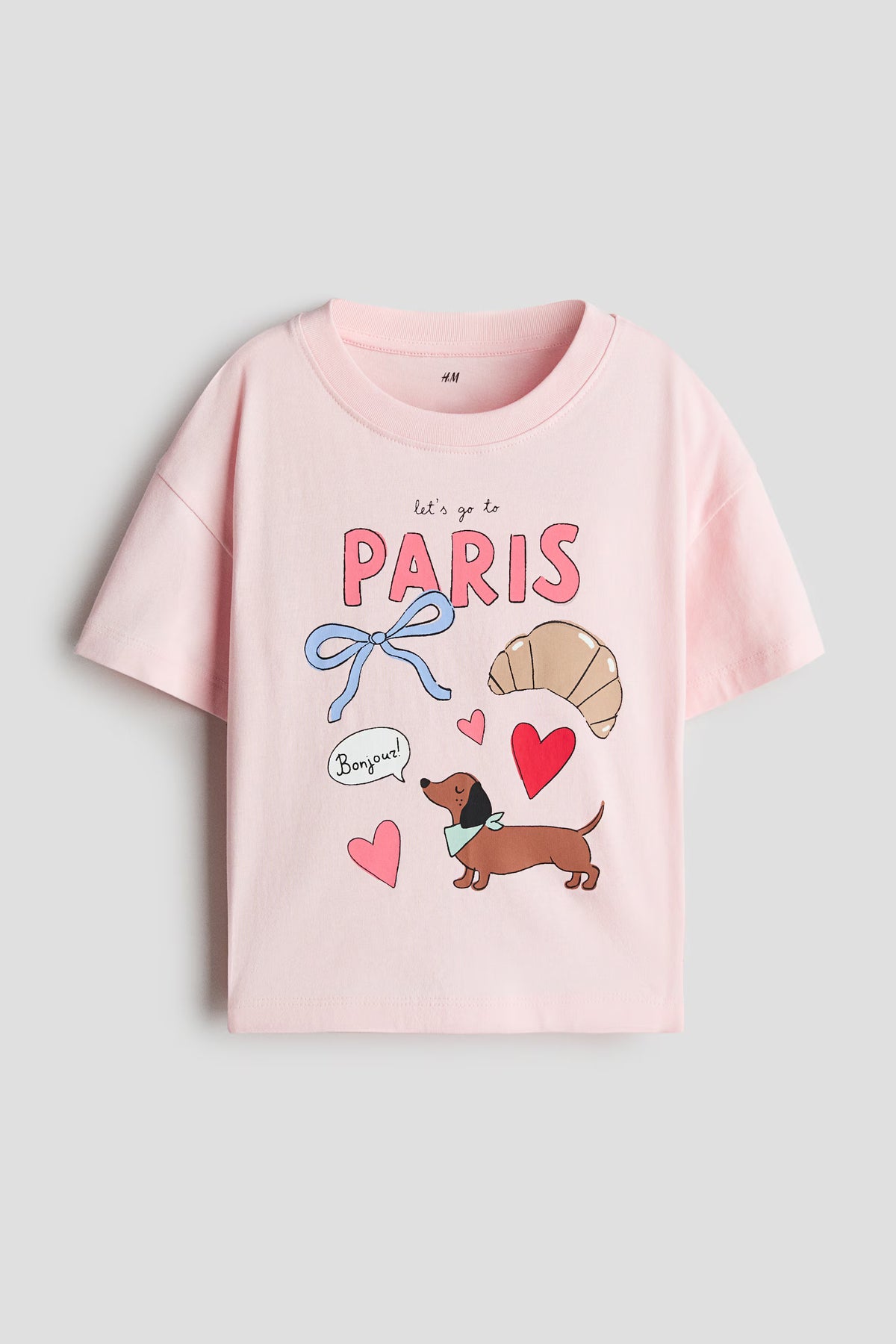CAMISETA ROSADA PARIS PERRITO