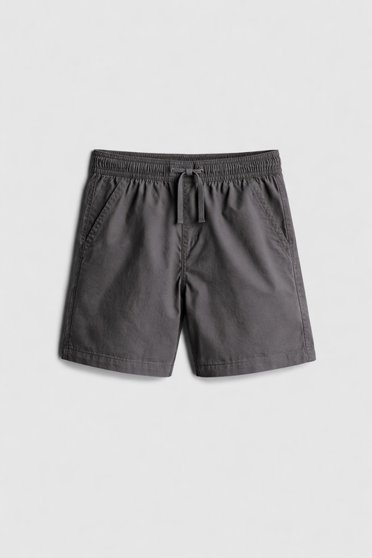 Short Gris Oscuro Amarre Cintura