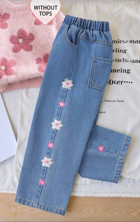 JEAN ANCHO CON FLORES