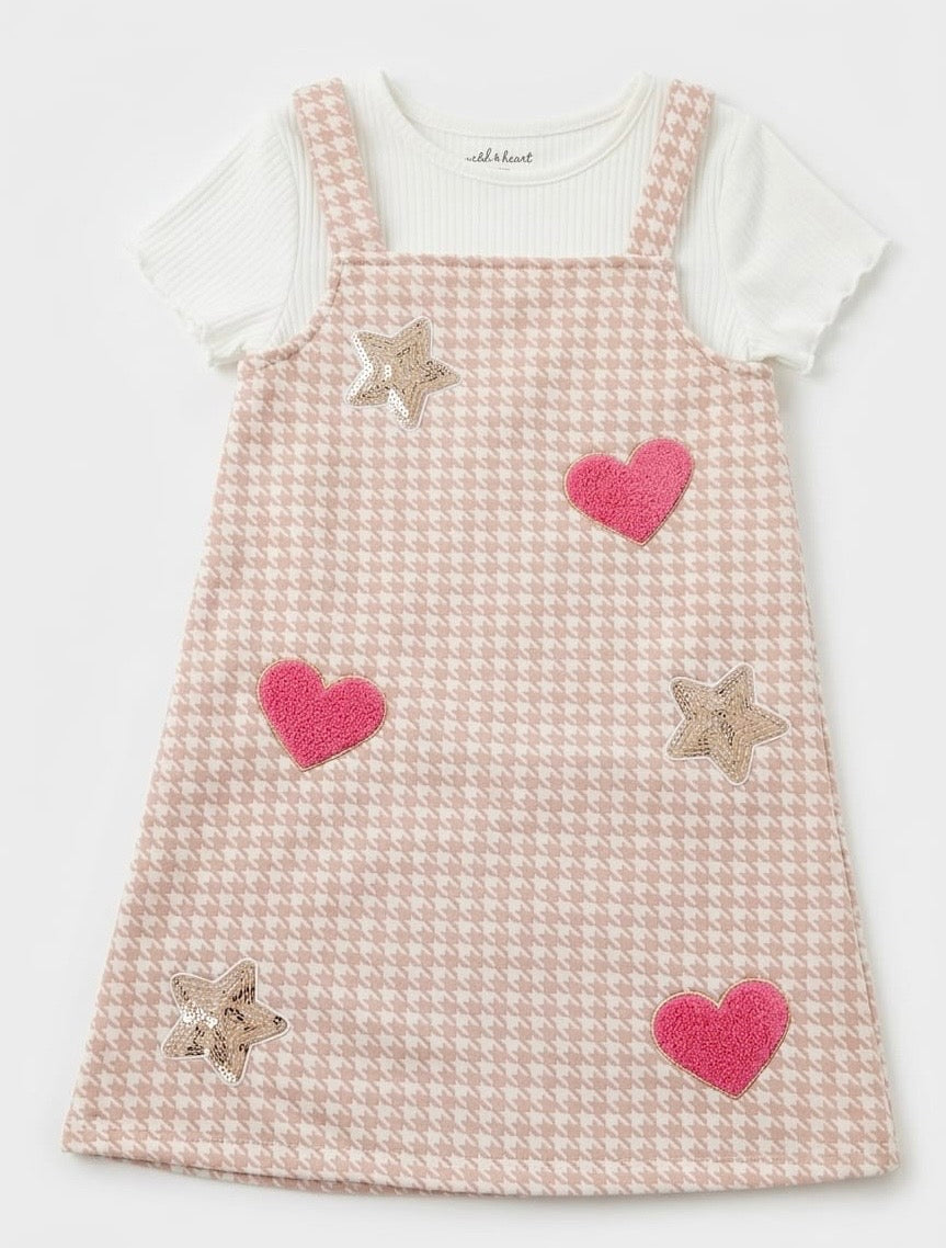 CONJUNTO OVEROL CAFÉ ESTAMPADO