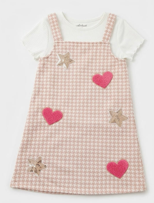 CONJUNTO OVEROL CAFÉ ESTAMPADO