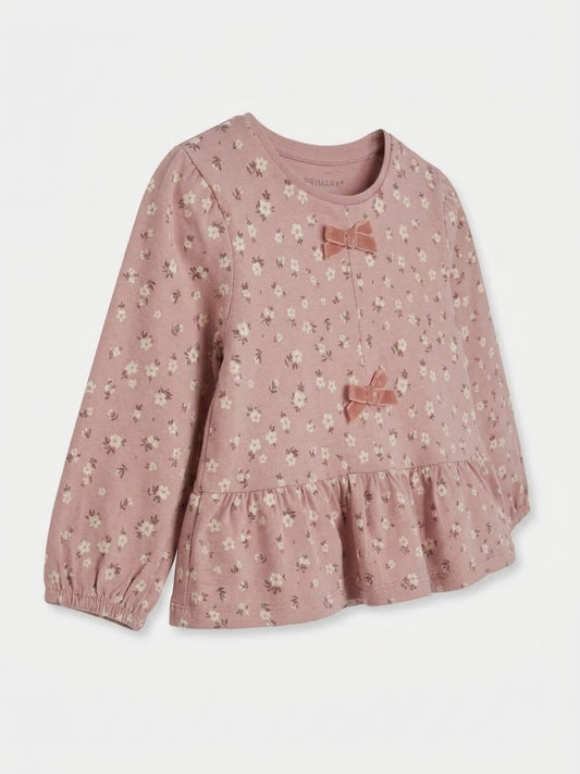 CAMISA ROSA ESTAMPADA FLORES chonguitos primark