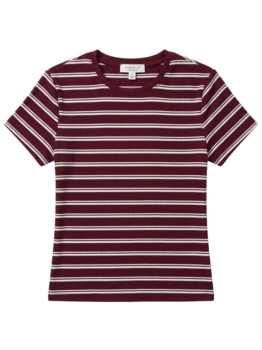 CAMISA RAYADA VINO KIRIOUS LOS ANGELES
