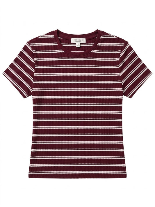 CAMISA RAYADA VINO KIRIOUS LOS ANGELES
