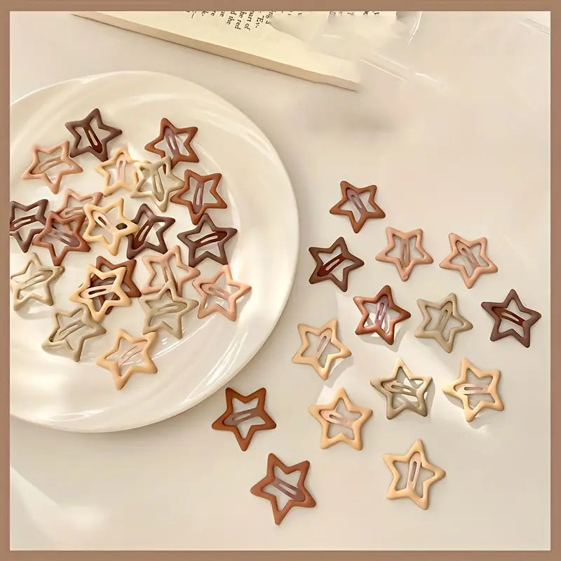 GANCHOS DE ESTRELLITAS CAFÉ