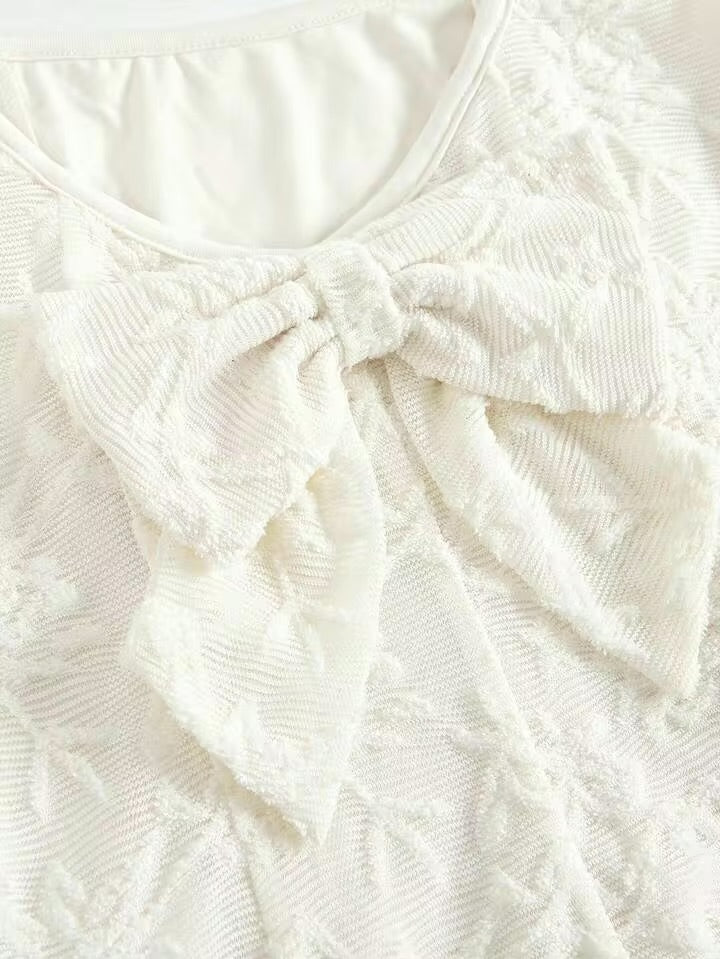 VESTIDO BLANCO MANGA CORTA ESTAMPADO