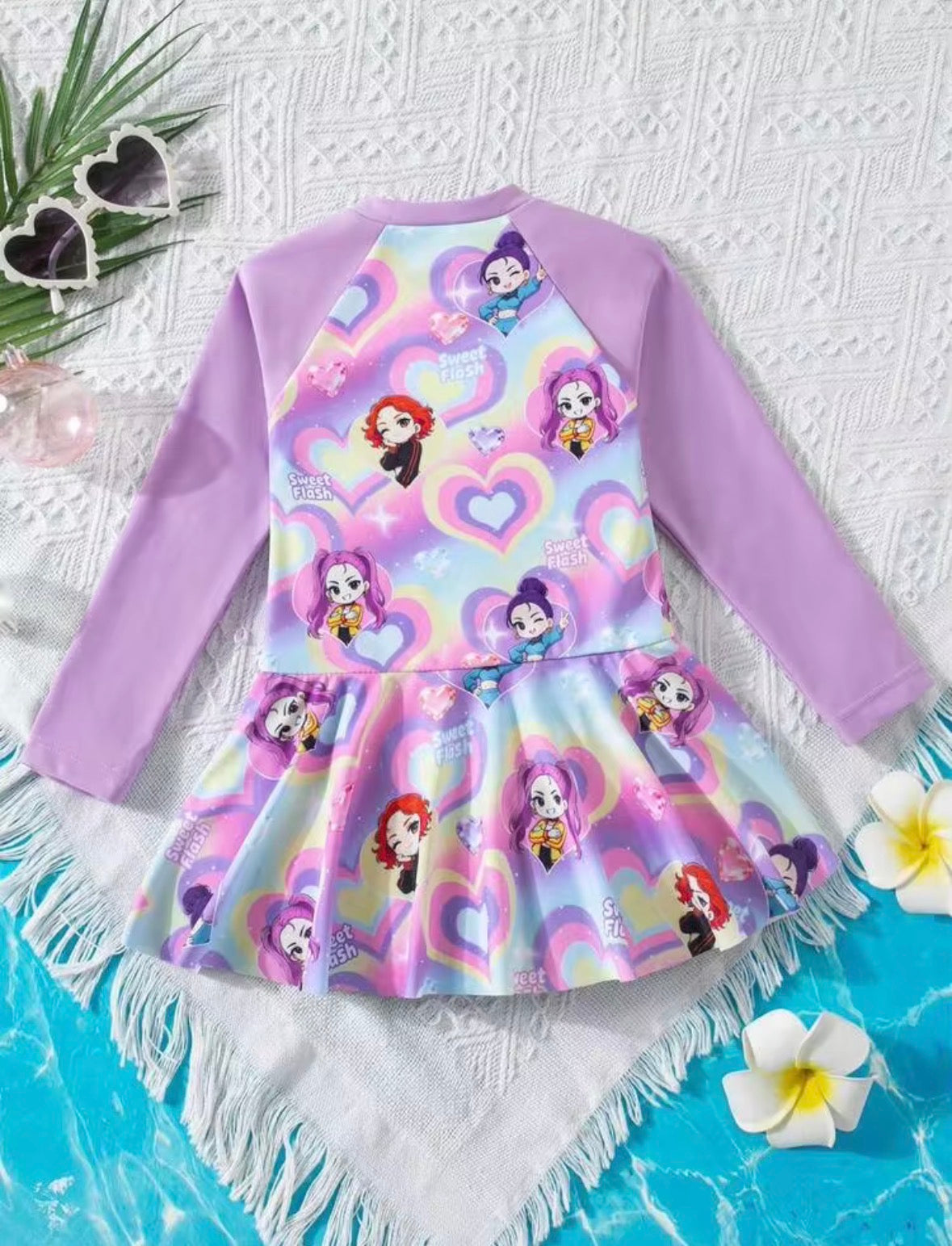 TRAJE DE BAÑO LILA HUNTRIX