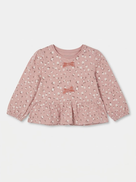 CAMISA ROSA ESTAMPADA FLORES chonguitos primark