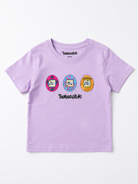 CAMISETA LILA TAMAGOTCHI