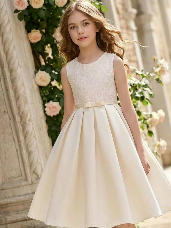 VESTIDO BEIGE SATÉN