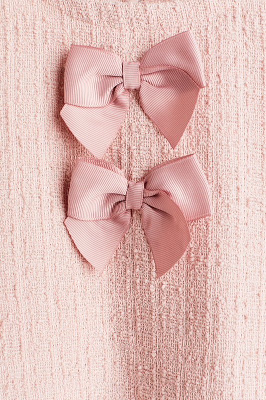 Vestido Tweed chongos Rosa hm