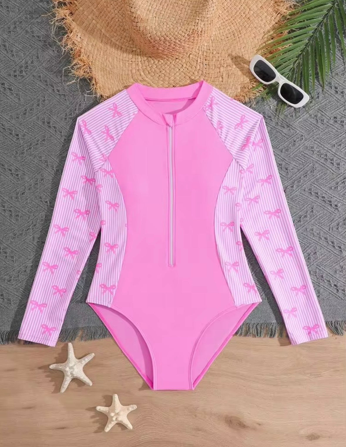 TRAJE DE BAÑO FUCSIA CHONGUITOS