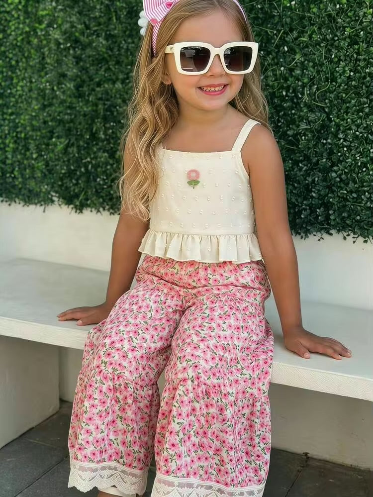 CONJUNTO PALAZO FLOREADO